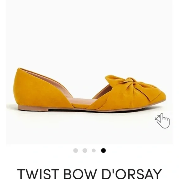 Torrid Mustard Pointed Toe Suede Slip-On Flats - Picture 5 of 12